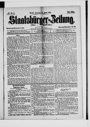 Staatsbürger-Zeitung vom 13.04.1884