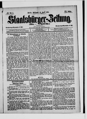 Staatsbürger-Zeitung vom 16.04.1884