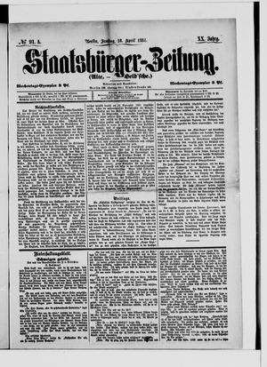 Staatsbürger-Zeitung on Apr 18, 1884