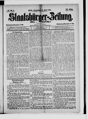 Staatsbürger-Zeitung on Apr 24, 1884