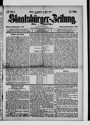 Staatsbürger-Zeitung on May 3, 1884