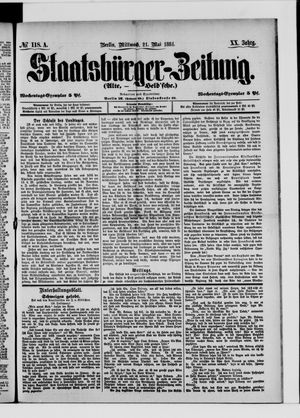Staatsbürger-Zeitung on May 21, 1884