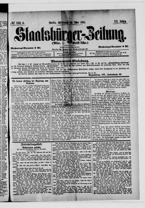 Staatsbürger-Zeitung on May 28, 1884