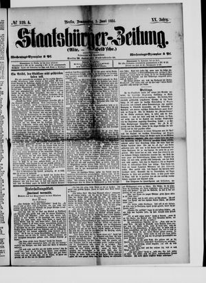 Staatsbürger-Zeitung vom 05.06.1884