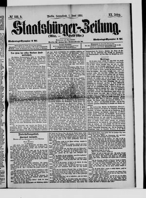 Staatsbürger-Zeitung vom 07.06.1884