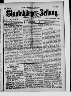 Staatsbürger-Zeitung on Jun 11, 1884