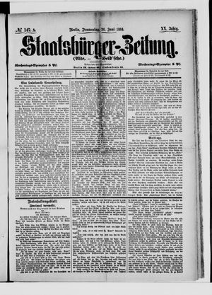 Staatsbürger-Zeitung vom 26.06.1884
