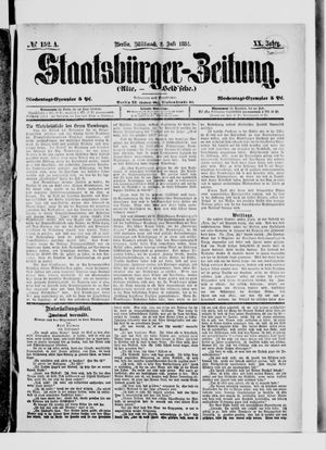 Staatsbürger-Zeitung on Jul 2, 1884