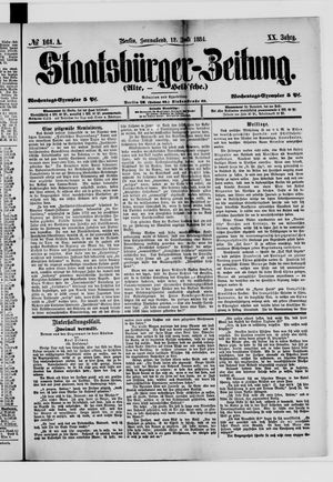 Staatsbürger-Zeitung vom 12.07.1884