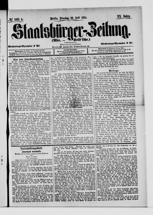 Staatsbürger-Zeitung vom 22.07.1884