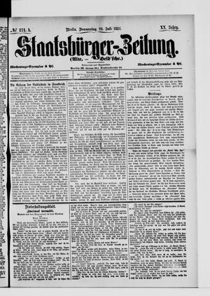 Staatsbürger-Zeitung on Jul 24, 1884