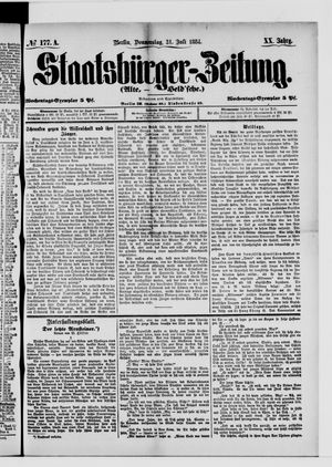 Staatsbürger-Zeitung vom 31.07.1884