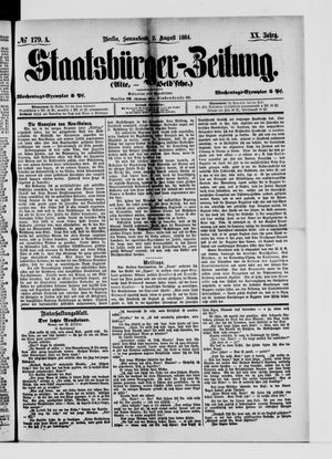 Staatsbürger-Zeitung on Aug 2, 1884