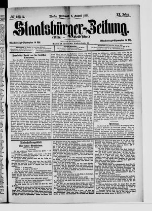 Staatsbürger-Zeitung on Aug 6, 1884