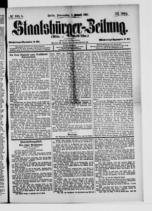 Staatsbürger-Zeitung vom 07.08.1884