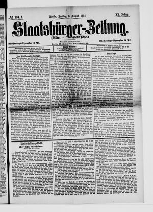 Staatsbürger-Zeitung vom 08.08.1884