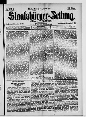 Staatsbürger-Zeitung on Aug 12, 1884