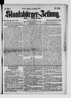 Staatsbürger-Zeitung vom 19.08.1884