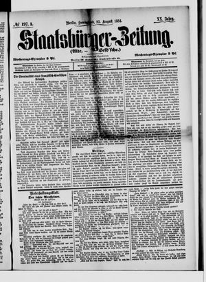 Staatsbürger-Zeitung vom 23.08.1884