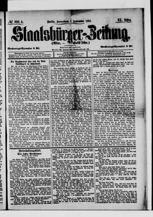 Staatsbürger-Zeitung on Sep 6, 1884