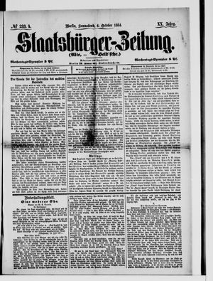 Staatsbürger-Zeitung vom 04.10.1884