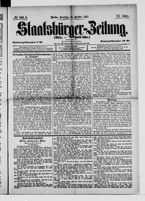 Staatsbürger-Zeitung on Oct 12, 1884