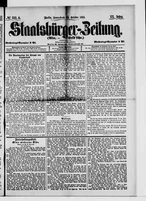 Staatsbürger-Zeitung vom 25.10.1884