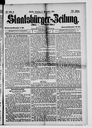 Staatsbürger-Zeitung on Nov 2, 1884