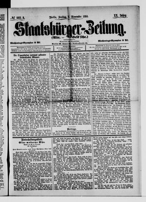 Staatsbürger-Zeitung on Nov 7, 1884