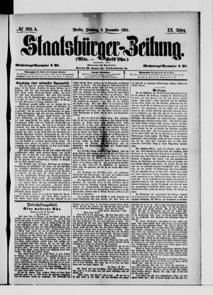 Staatsbürger-Zeitung vom 02.12.1884