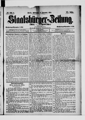Staatsbürger-Zeitung vom 17.12.1884