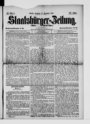 Staatsbürger-Zeitung on Dec 21, 1884