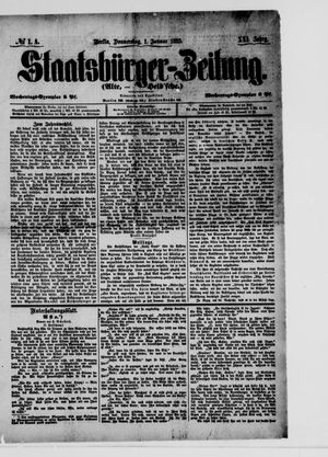 Staatsbürger-Zeitung vom 01.01.1885