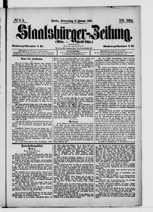 Staatsbürger-Zeitung vom 08.01.1885