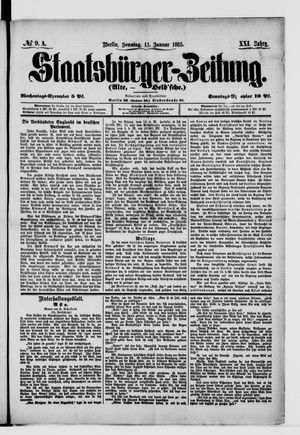 Staatsbürger-Zeitung vom 11.01.1885