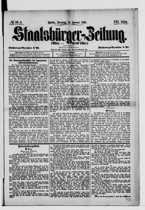 Staatsbürger-Zeitung vom 13.01.1885