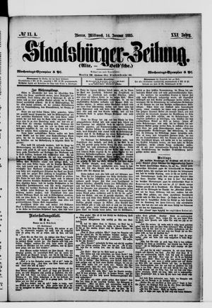 Staatsbürger-Zeitung vom 14.01.1885