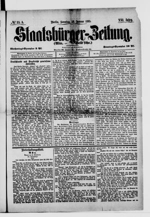 Staatsbürger-Zeitung on Jan 18, 1885