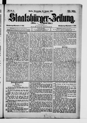 Staatsbürger-Zeitung on Jan 22, 1885