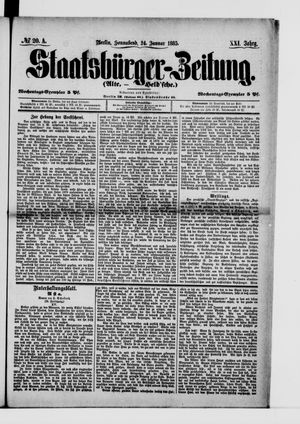 Staatsbürger-Zeitung on Jan 24, 1885