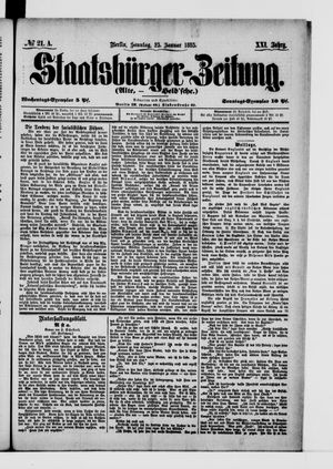 Staatsbürger-Zeitung vom 25.01.1885