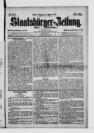 Staatsbürger-Zeitung vom 27.01.1885