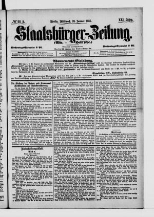 Staatsbürger-Zeitung on Jan 28, 1885