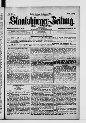 Staatsbürger-Zeitung on Jan 30, 1885