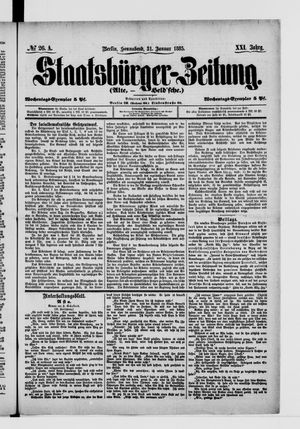 Staatsbürger-Zeitung on Jan 31, 1885