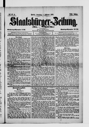 Staatsbürger-Zeitung vom 01.02.1885
