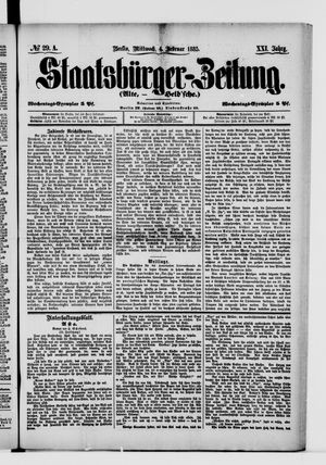Staatsbürger-Zeitung vom 04.02.1885