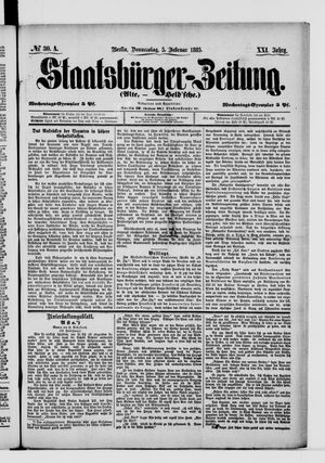 Staatsbürger-Zeitung vom 05.02.1885
