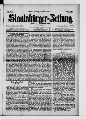 Staatsbürger-Zeitung on Feb 8, 1885