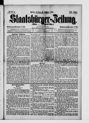 Staatsbürger-Zeitung vom 13.02.1885